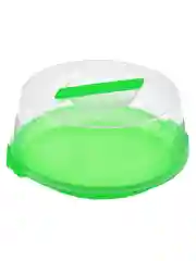 Зеленый тортница Cosmoplast "Оазис", диаметр 28 см, пластик