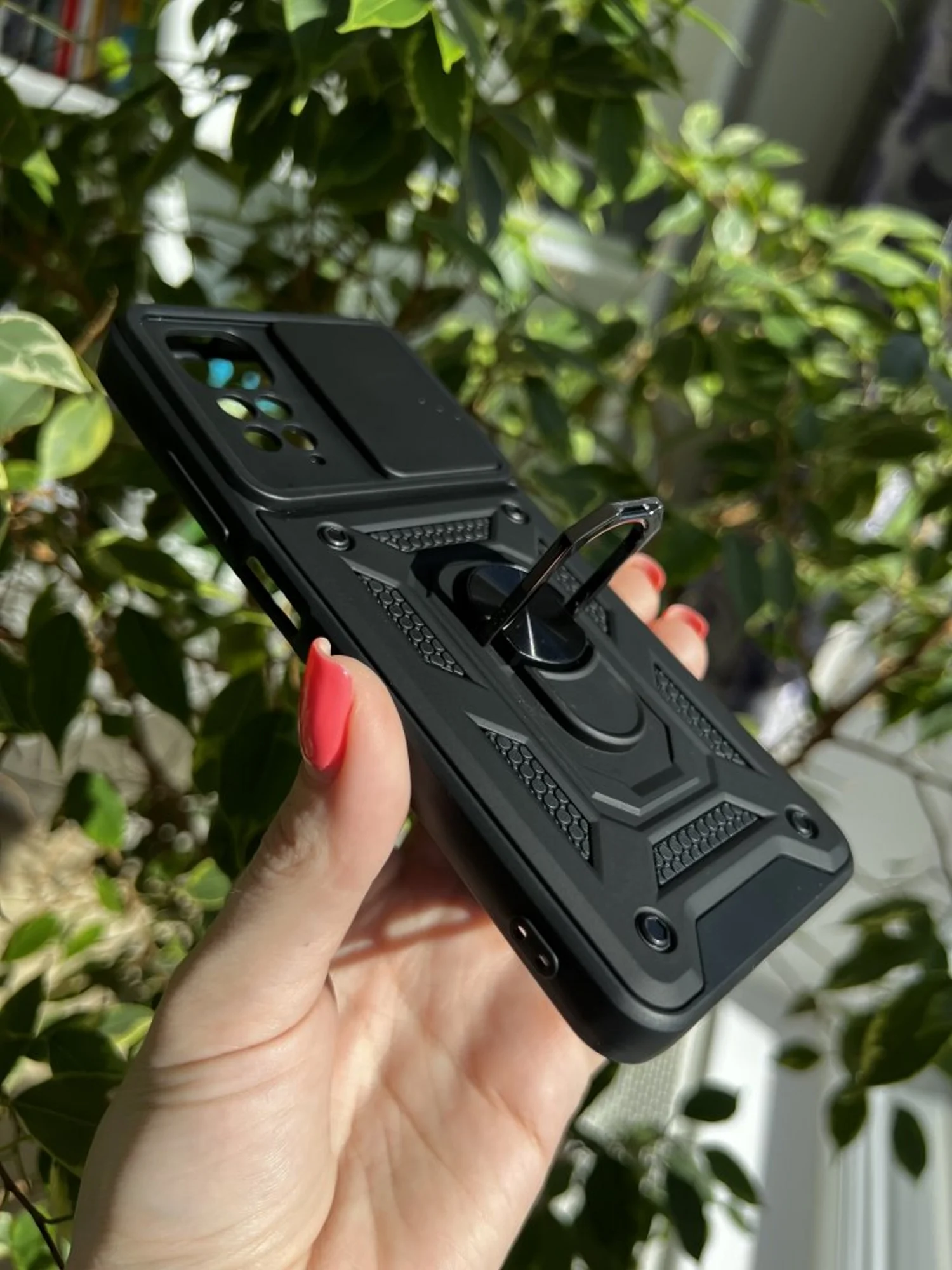 Черный чехол противоударный armors для Xiaomi Redmi Note 11 и Note 11S 4G с защитой камеры