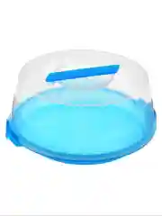 Синий тортница Cosmoplast "Оазис", диаметр 28 см, пластик