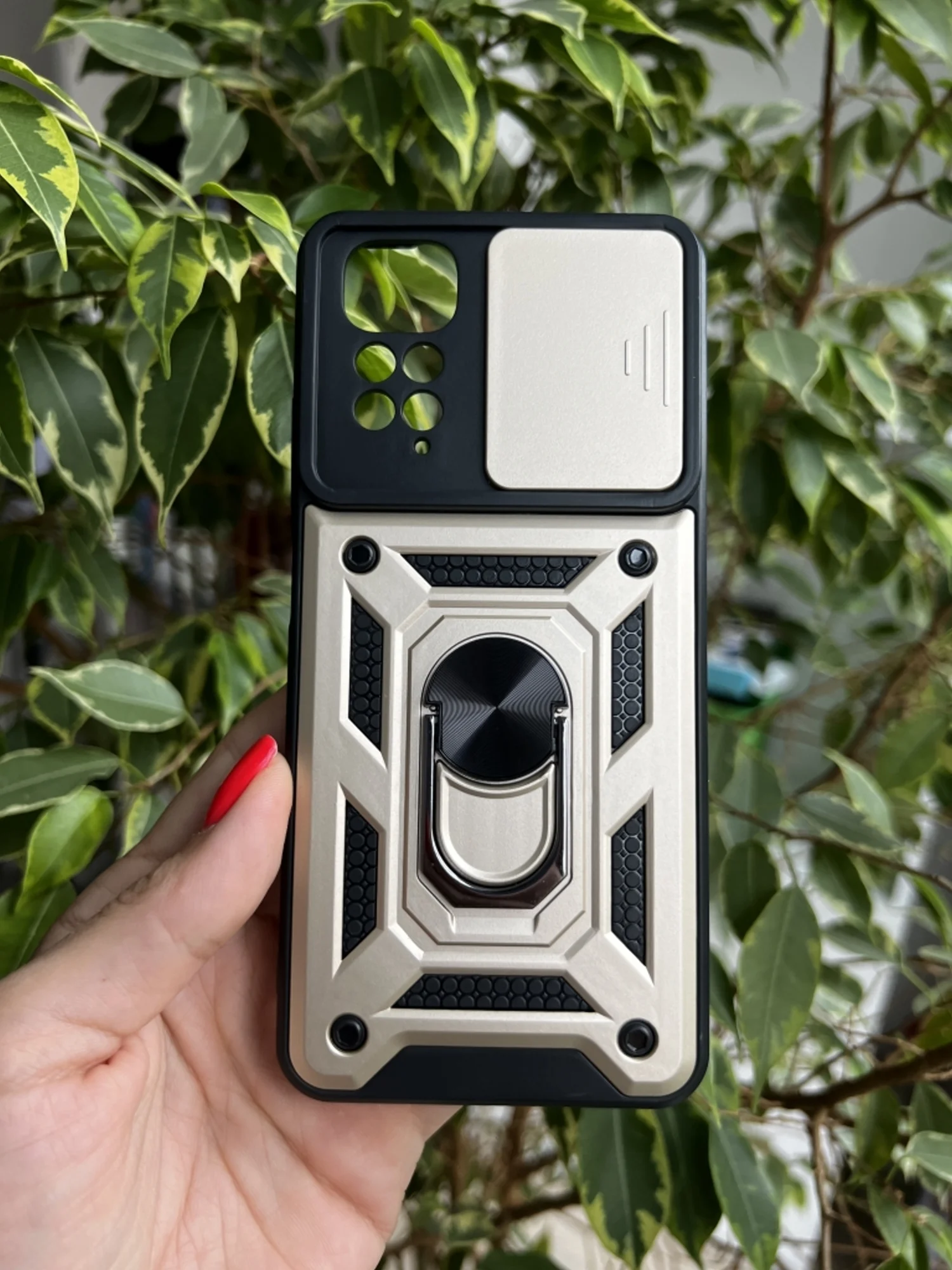 Золотой чехол противоударный armors для Xiaomi Redmi Note 11 и Note 11S 4G с защитой камеры