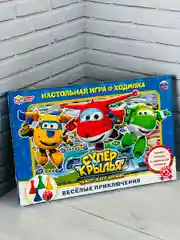 Ходилка игра с фишками кубиком Суперкрылья супер крылья Джетт робот самолет мульт бродилка