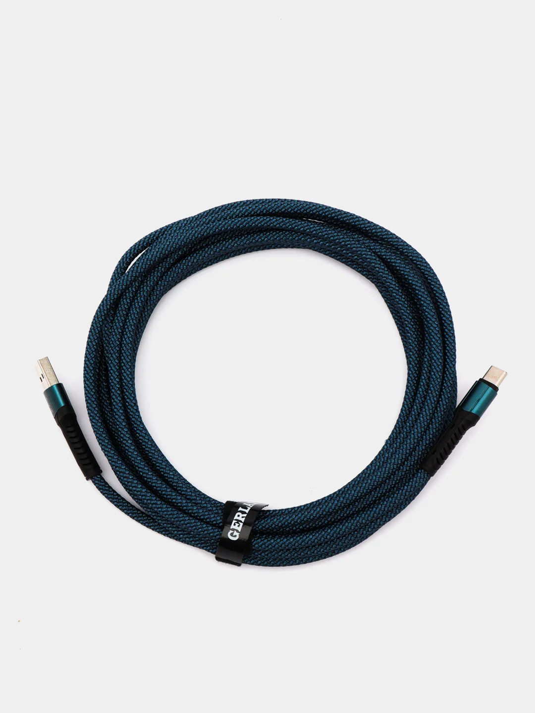 Зарядный кабель плетеный для быстрой зарядки 5 метров Type-C/USB 6А для Android