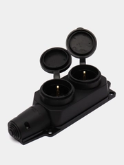 Розеточная колодка IP44 2 розетки с/з каучук 3200Вт General