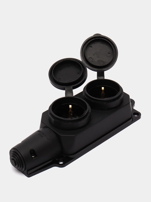 Розеточная колодка IP44 2 розетки с/з каучук 3200Вт General