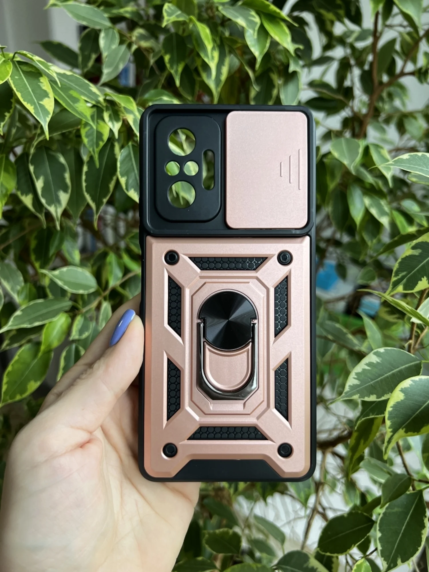 Розовый чехол противоударный armors для Xiaomi Redmi Note 10 Pro 4G с защитой камеры