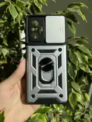 Серебряный чехол противоударный armors для Xiaomi Redmi Note 10 Pro 4G с защитой камеры