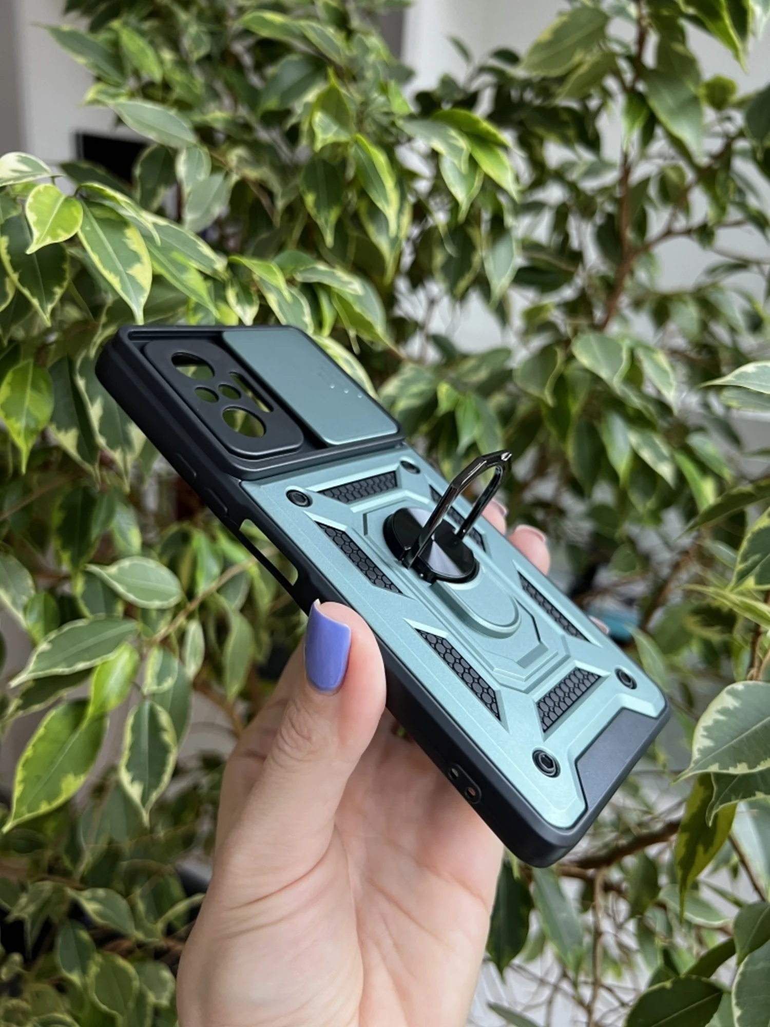 Зеленый чехол противоударный armors для Xiaomi Redmi Note 10 Pro 4G с защитой камеры