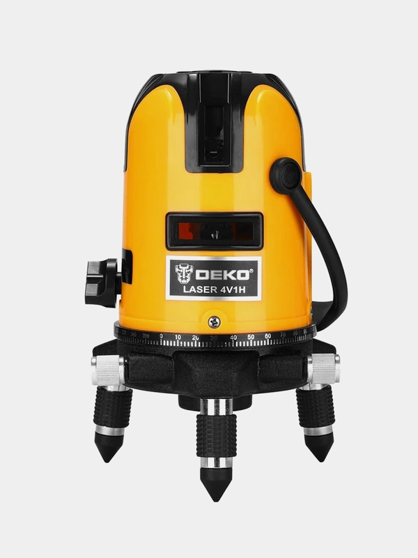 Уровень лазерный самовыравнивающийся в кейсе DEKO LL57 PRO SET 2 PREMIUM со штативом 1 м (5 линий, красный луч)