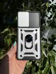 Серебряный чехол противоударный armors для Xiaomi Redmi 9T / Редми 9Т с защитой камеры