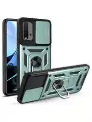 Зеленый чехол противоударный armors для Xiaomi Redmi 9T / Редми 9Т с защитой камеры