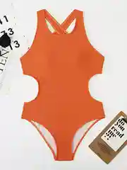Слитный купальник женский, однотонный