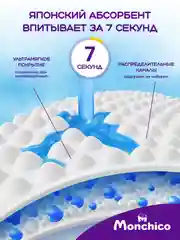 Подгузники детские Monchico / Мончико размер 1 (NB) от 2 до 5кг упаковка 40 шт на липучках