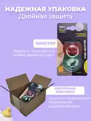 Соска-пустышка, силиконовая, анатомическая, 0+ месяцев, 2 штуки