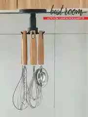 Серый держатель кухонный вращающийся / Держатель для кухни и кухонных принадлежностей