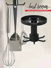 Серый держатель кухонный вращающийся / Держатель для кухни и кухонных принадлежностей
