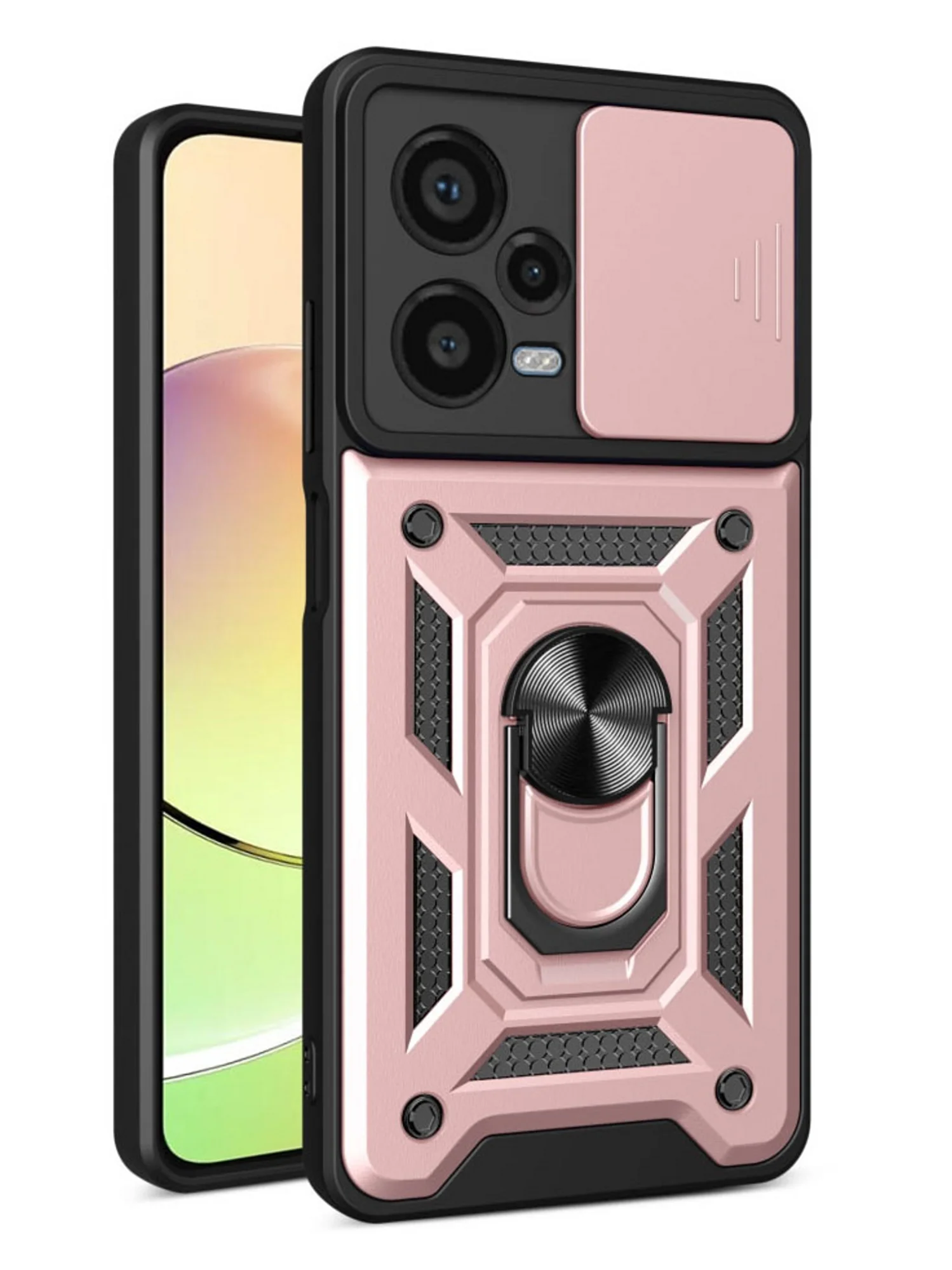 Розовый чехол противоударный armors для Xiaomi Redmi Note 12 Pro+ / Редми Нот 12 Про Плюс
