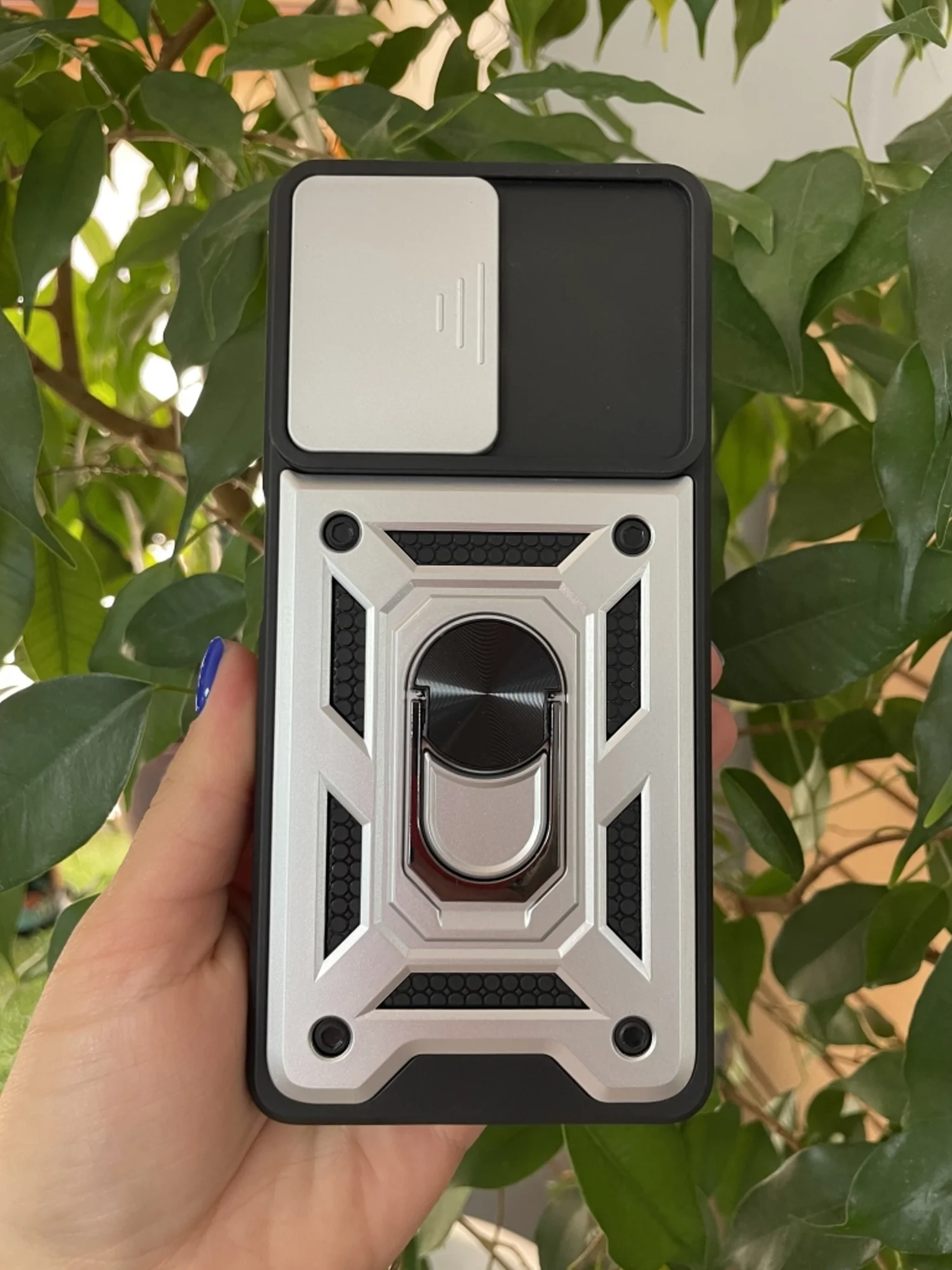 Серебряный чехол противоударный armors для Xiaomi Redmi Note 12 Pro+ / Редми Нот 12 Про Плюс