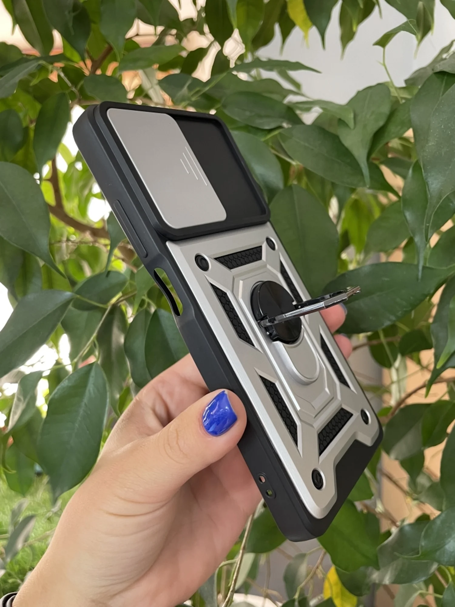 Серебряный чехол противоударный armors для Xiaomi Redmi Note 12 Pro+ / Редми Нот 12 Про Плюс