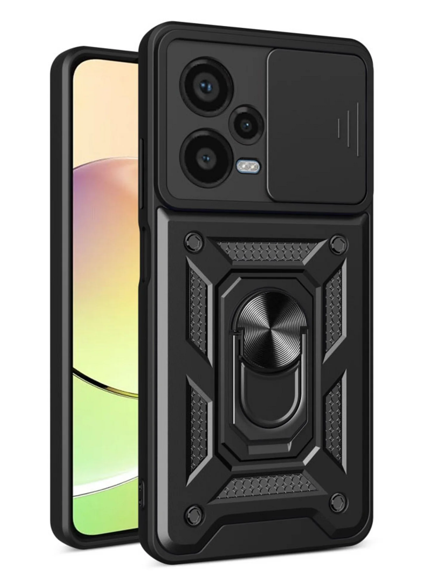 Черный чехол противоударный armors для Xiaomi Redmi Note 12 Pro+ / Редми Нот 12 Про Плюс