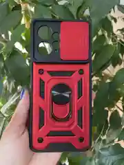 Красный чехол противоударный armors для Xiaomi Redmi Note 12 4G / Редми Нот 12 4G с защитой камеры