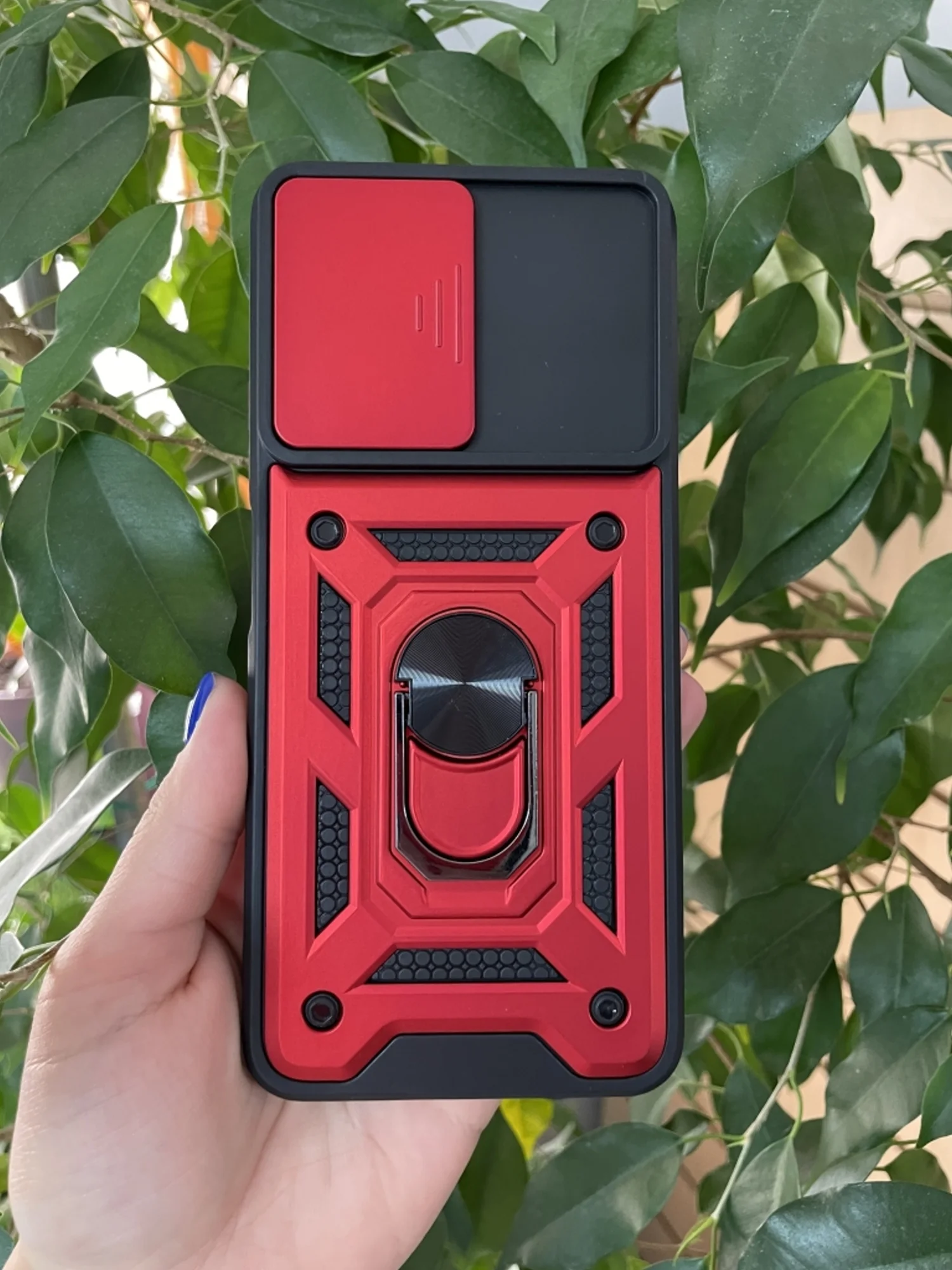 Красный чехол противоударный armors для Xiaomi Redmi Note 12 4G / Редми Нот 12 4G с защитой камеры