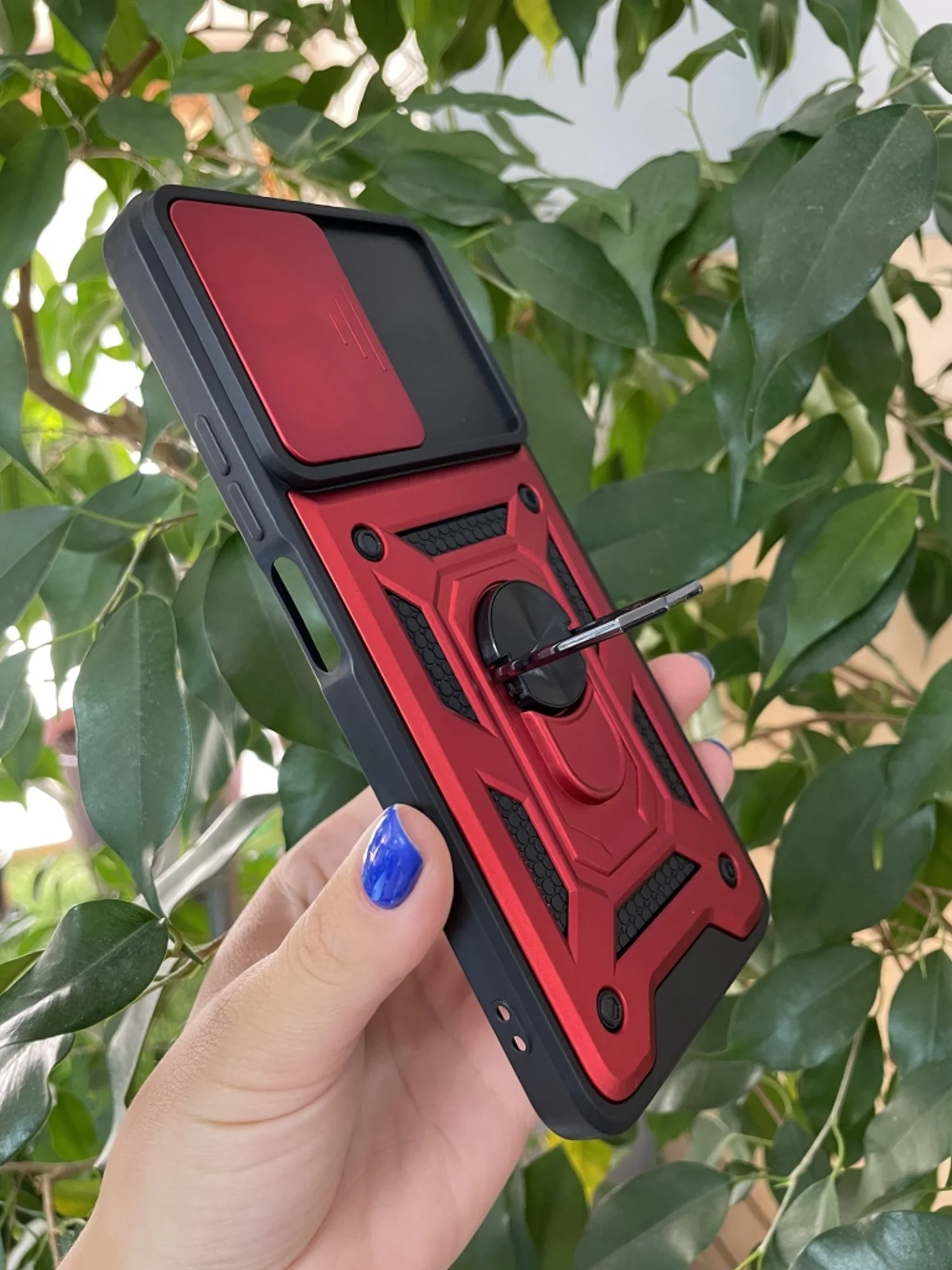 Красный чехол противоударный armors для Xiaomi Redmi Note 12 4G / Редми Нот 12 4G с защитой камеры