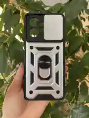 Серебряный чехол противоударный armors для Xiaomi Redmi Note 12 4G / Редми Нот 12 4G с защитой камеры