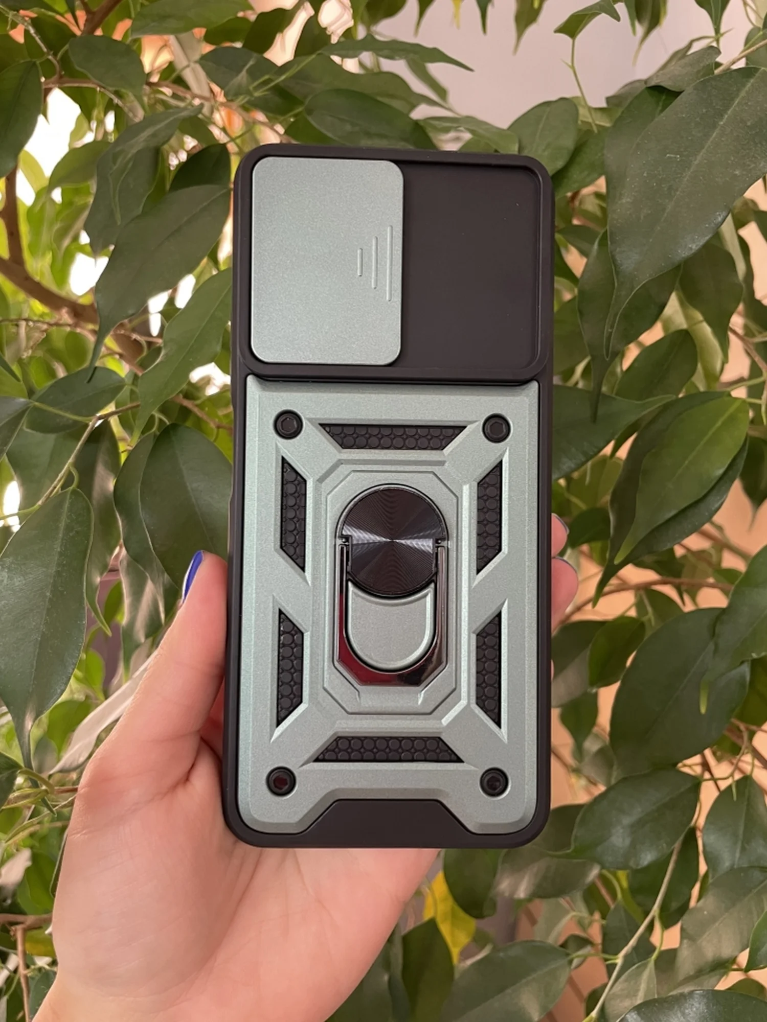 Зеленый чехол противоударный armors для Xiaomi Redmi Note 12 4G / Редми Нот 12 4G с защитой камеры