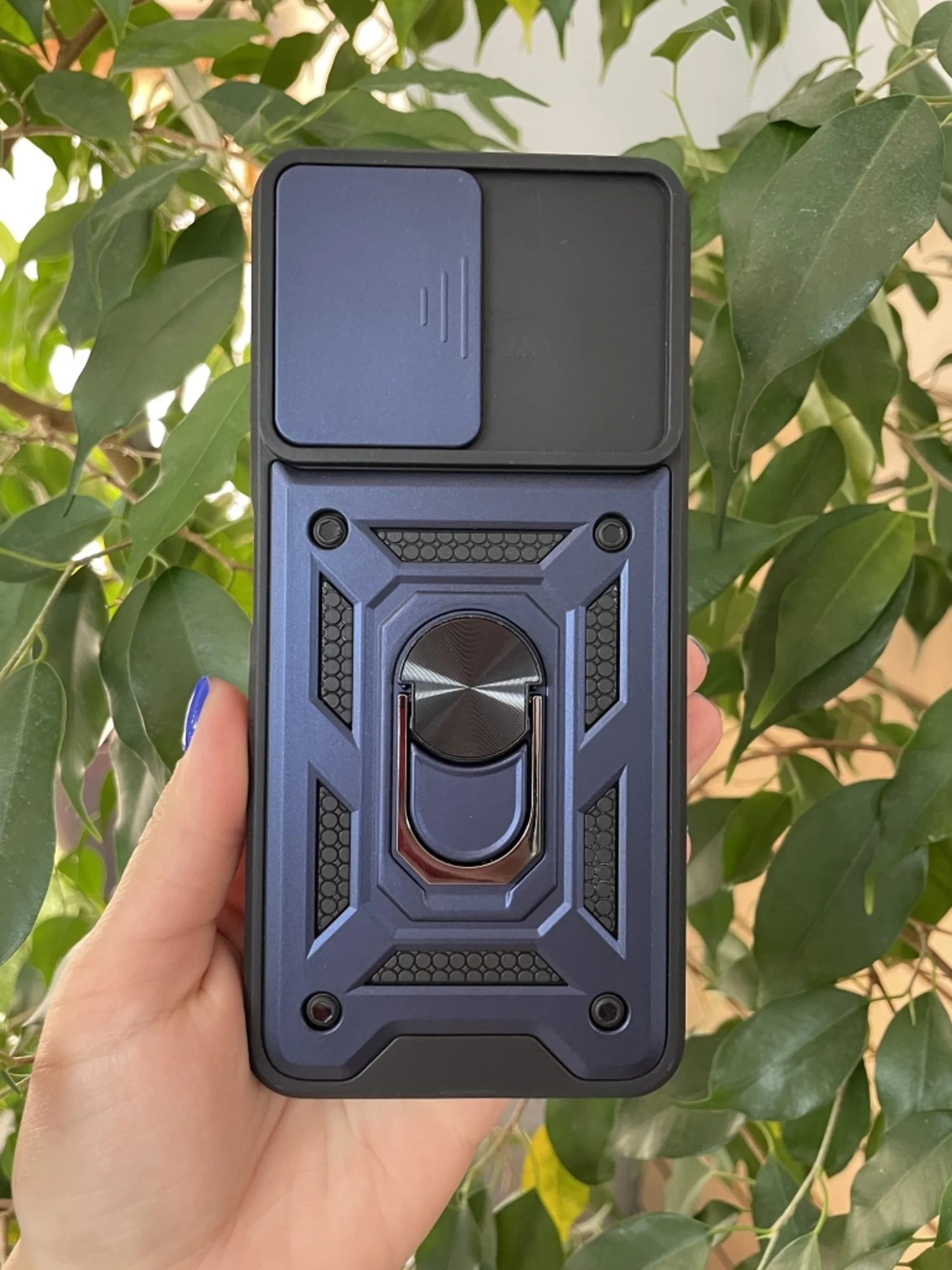 Темно-синий чехол противоударный armors для Xiaomi Redmi Note 12 4G / Редми Нот 12 4G с защитой камеры