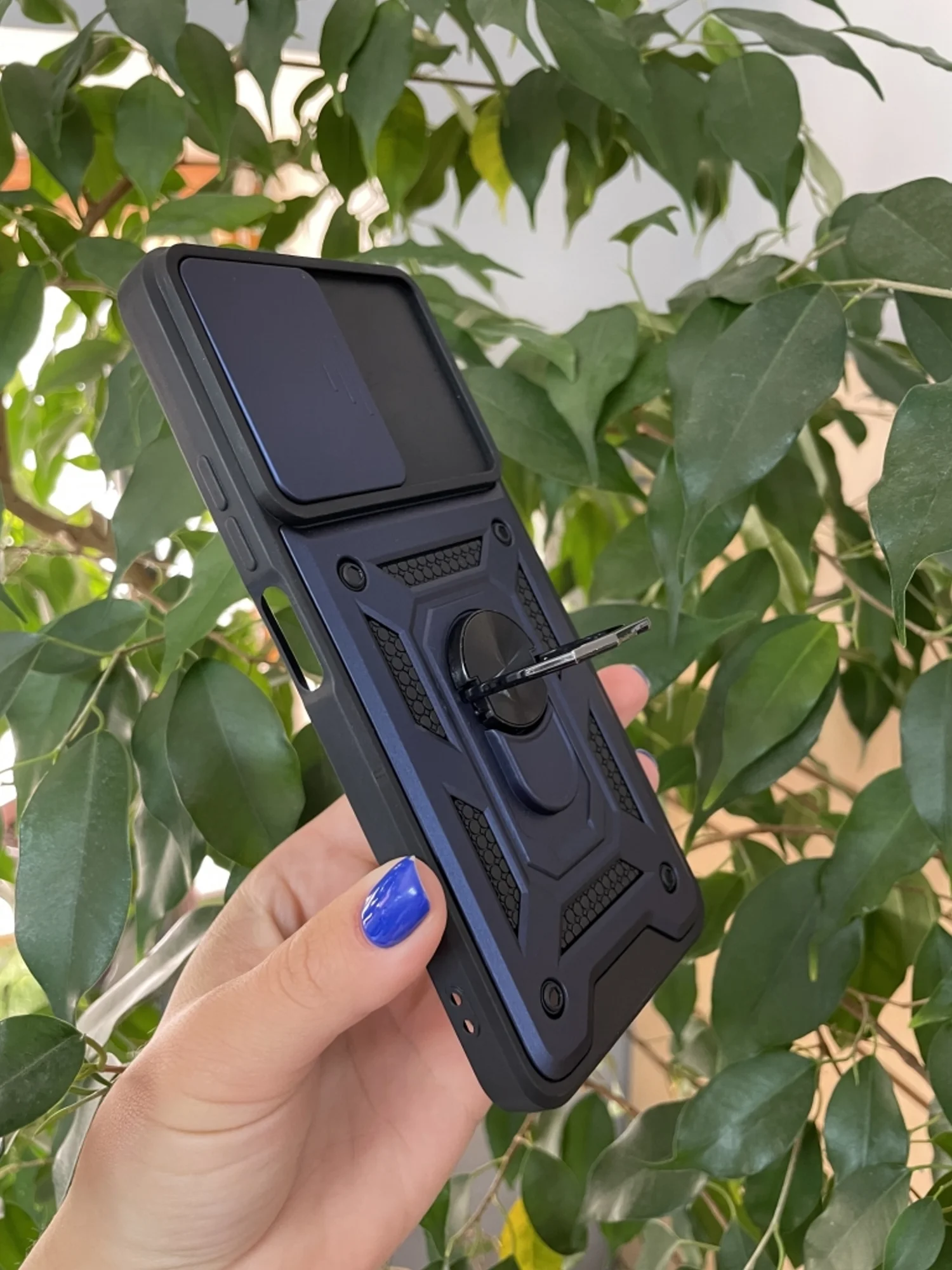 Темно-синий чехол противоударный armors для Xiaomi Redmi Note 12 4G / Редми Нот 12 4G с защитой камеры