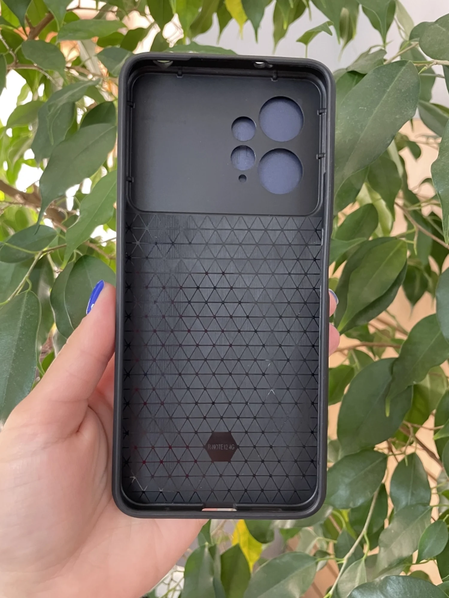 Темно-синий чехол противоударный armors для Xiaomi Redmi Note 12 4G / Редми Нот 12 4G с защитой камеры