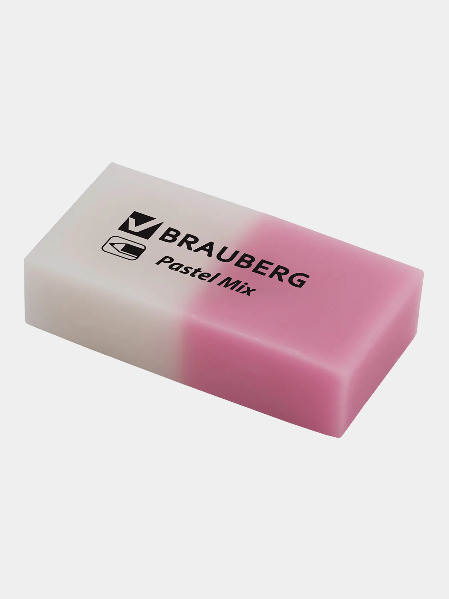 Ластик для карандаша Brauberg Pastel Mix, 6 шт., цвета ассорти, 44х21х10 мм
