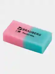 Ластик для карандаша Brauberg Pastel Mix, 6 шт., цвета ассорти, 44х21х10 мм
