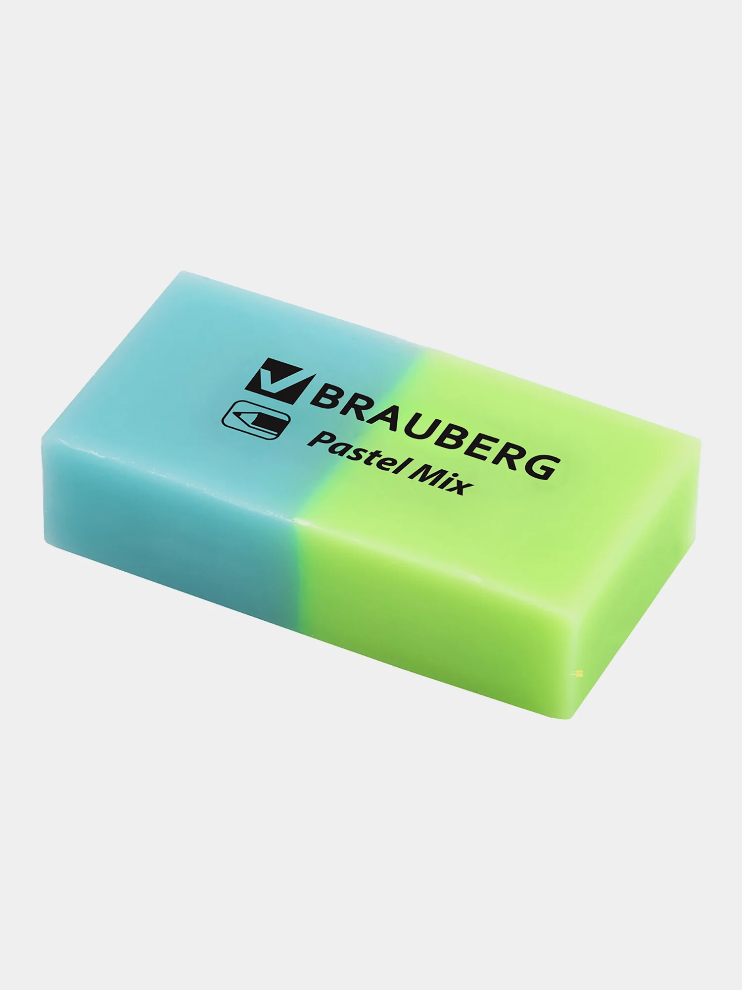 Ластик для карандаша Brauberg Pastel Mix, 6 шт., цвета ассорти, 44х21х10 мм