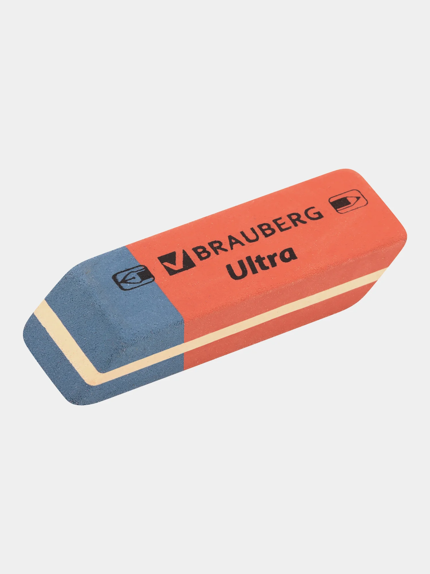 Ластик для карандаша Brauberg "Ultra Mix" набор 6 шт, размер 41х14х8мм, натуральный каучук
