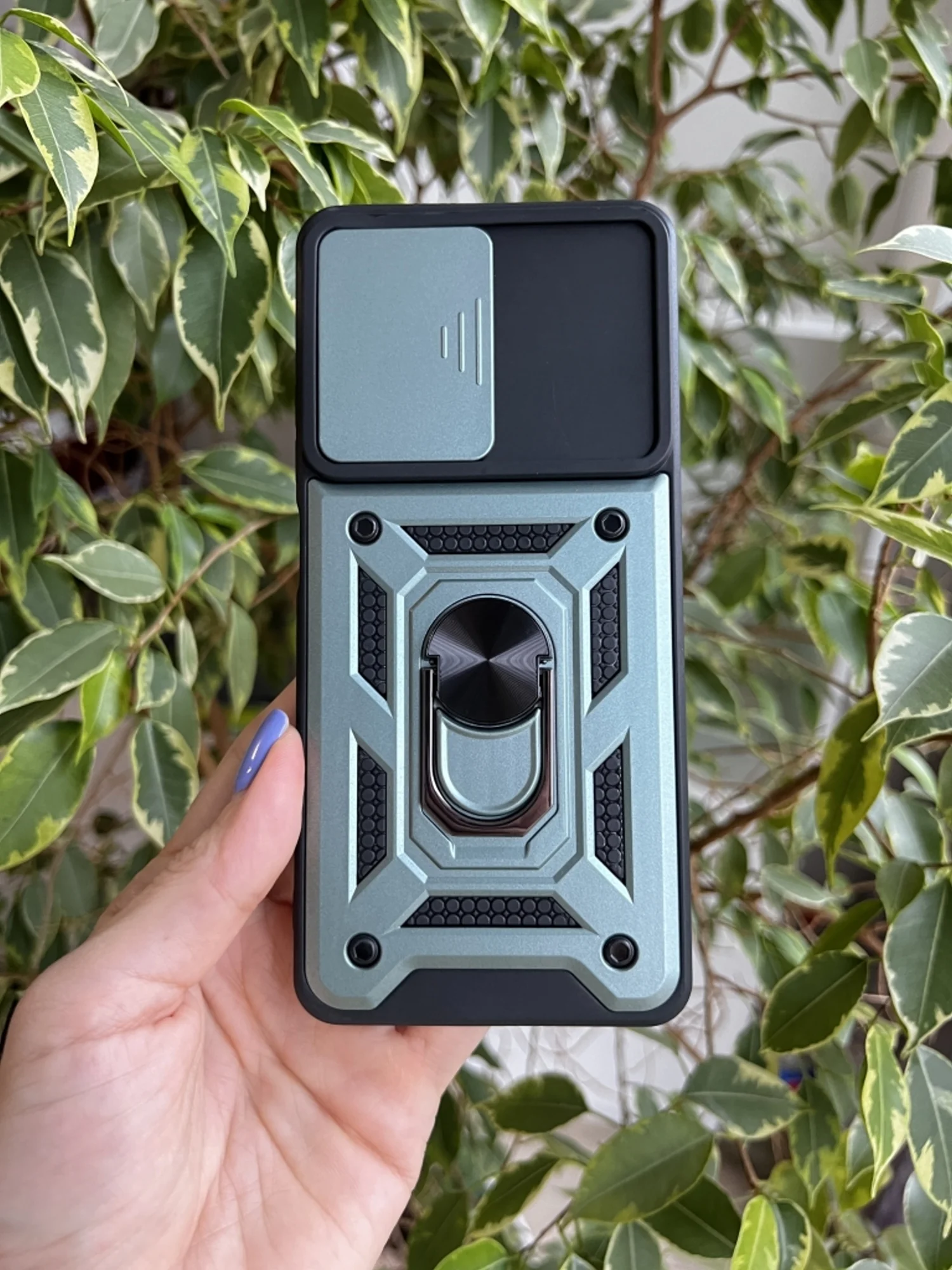 Зеленый чехол противоударный armors для Xiaomi Redmi Note 12 Pro 4G с защитой камеры