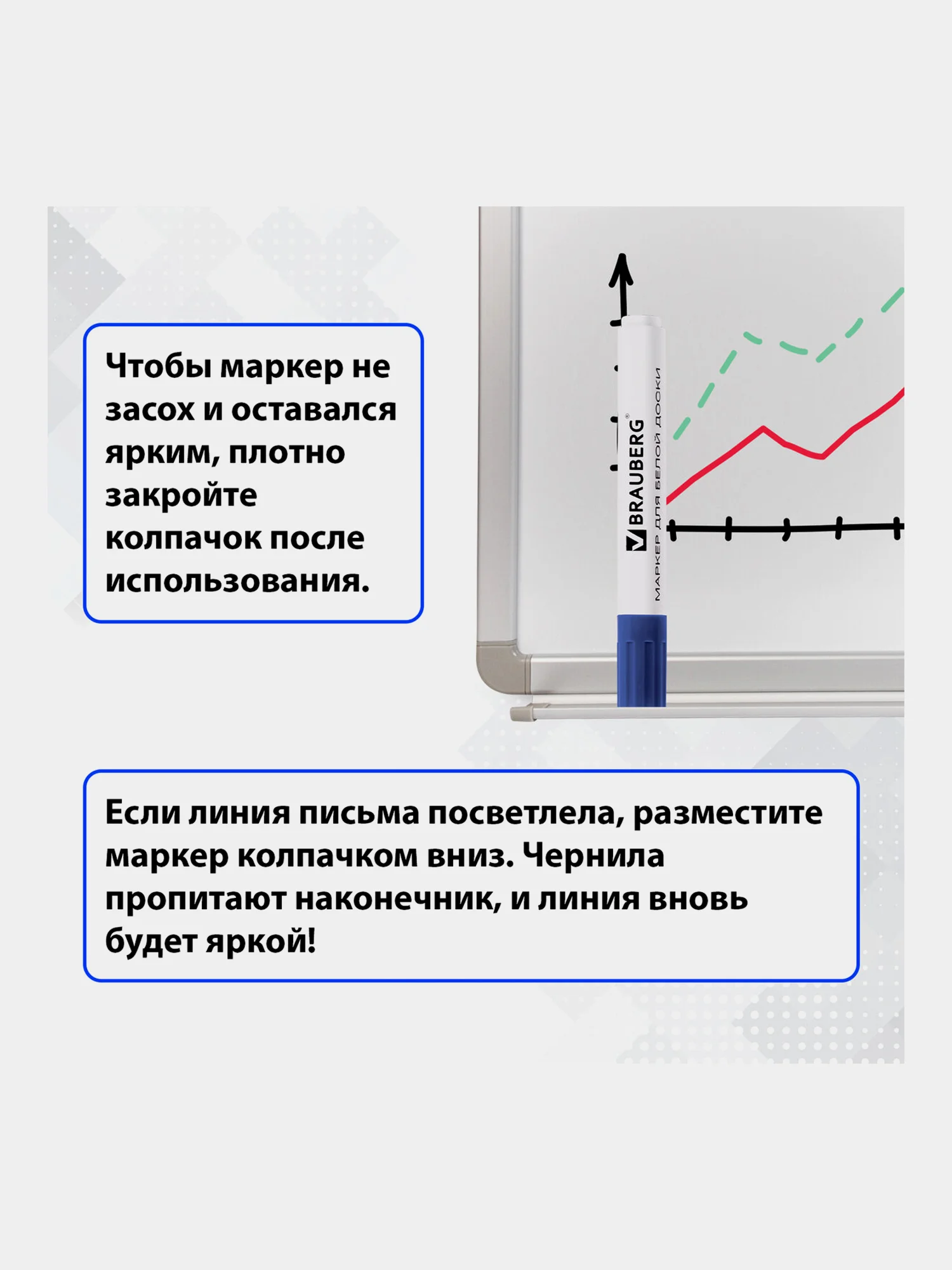 Маркеры/фломастеры для магнитной доски стирающиеся Brauberg, набор из 4 шт., 5 мм