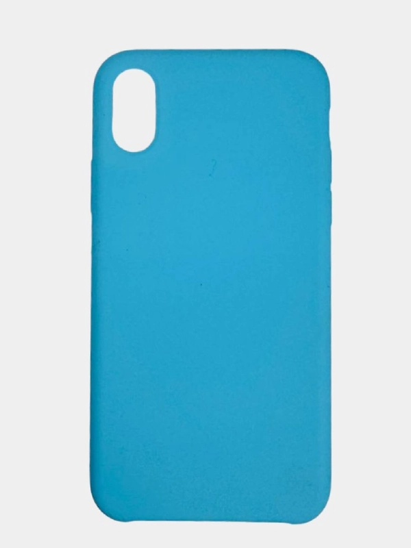 Чехол SILICONE COVER для iPhone XS, ярко-голубой