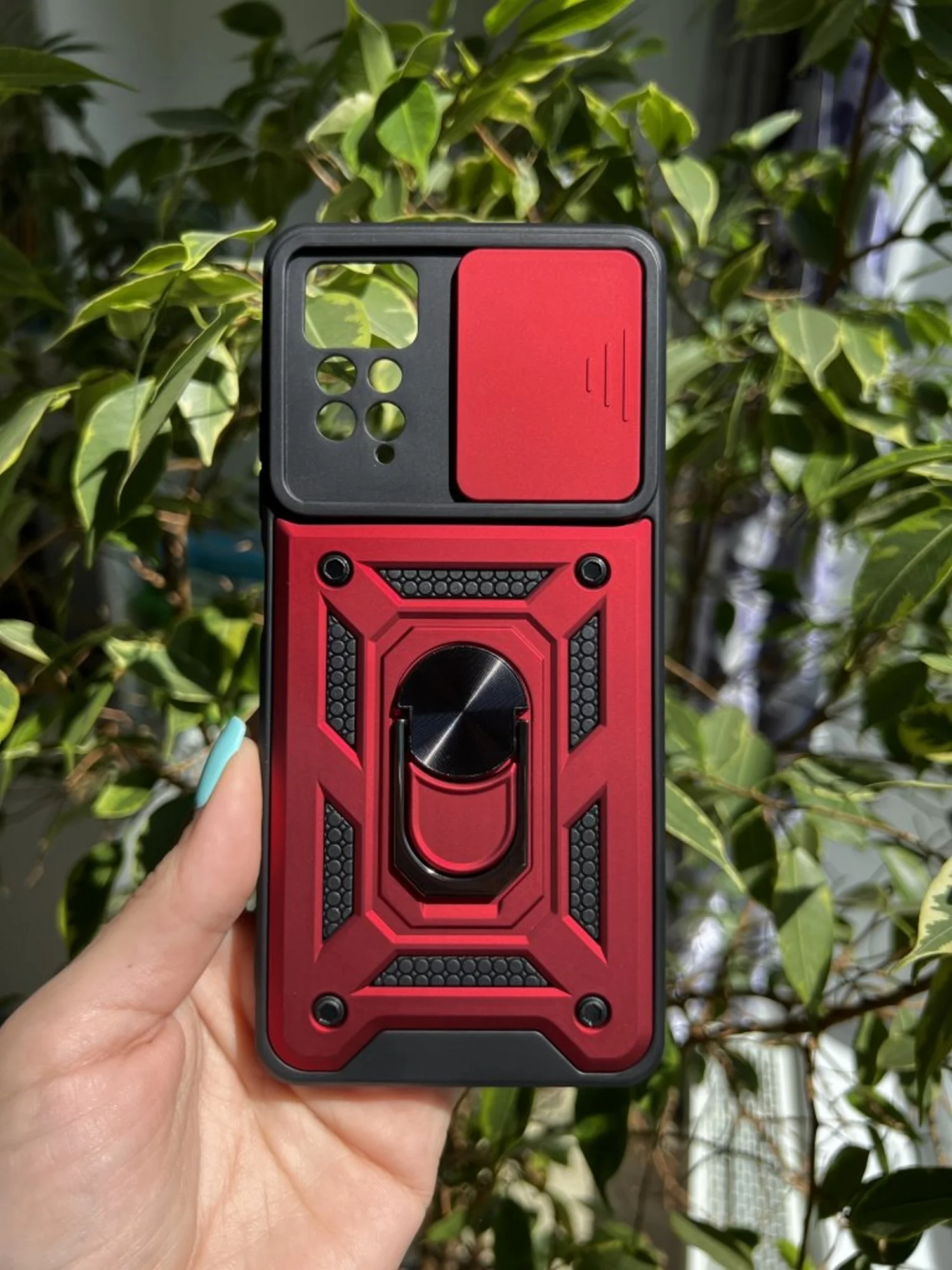 Красный чехол противоударный для Xiaomi Redmi Note 11 Pro/Note 11E Pro/Note 11 Pro+ 5G Snap 695