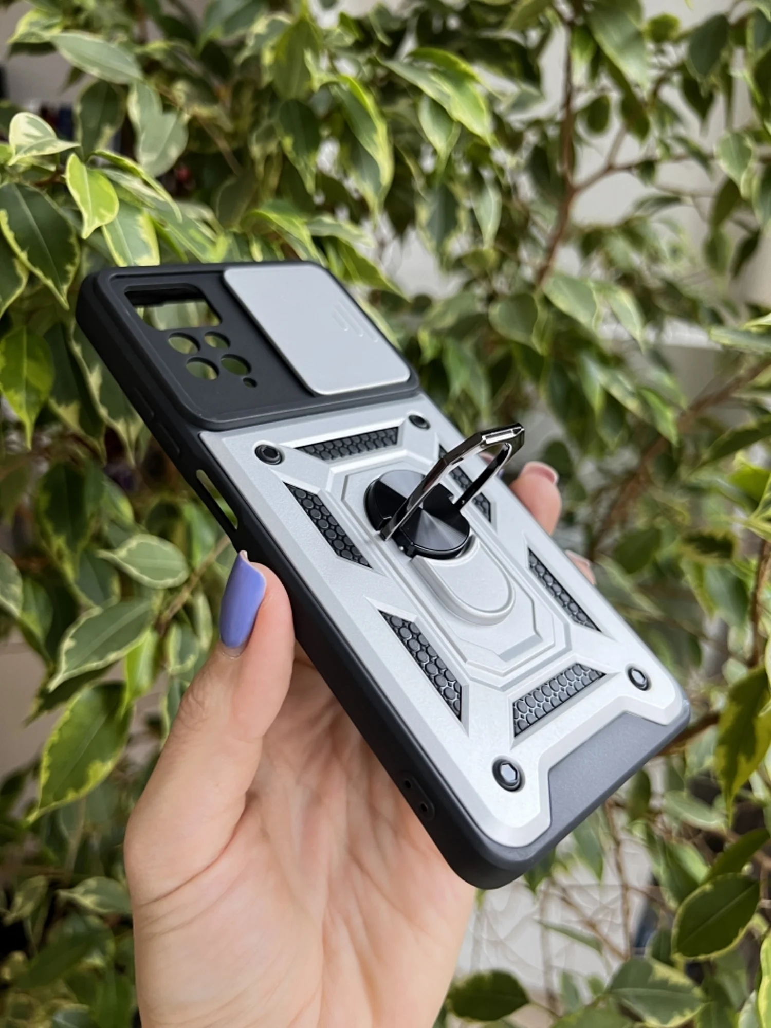 Серебряный чехол противоударный для Xiaomi Redmi Note 11 Pro/Note 11E Pro/Note 11 Pro+ 5G Snap 695