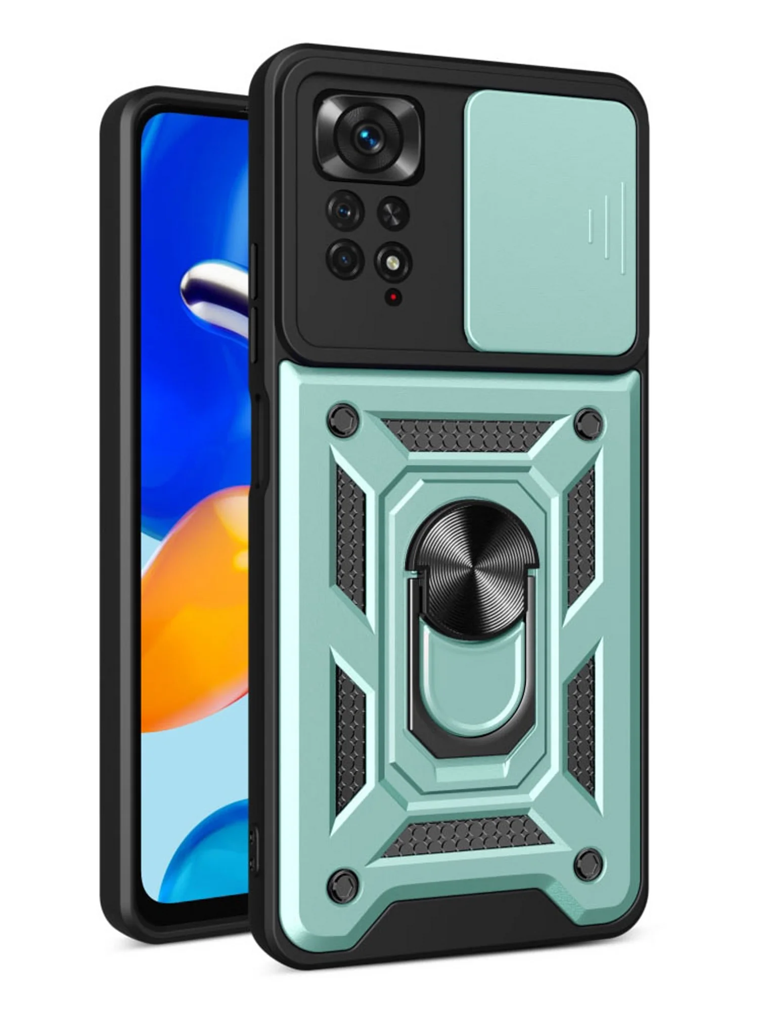 Зеленый чехол противоударный для Xiaomi Redmi Note 11 Pro/Note 11E Pro/Note 11 Pro+ 5G Snap 695