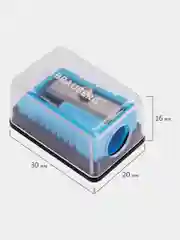 Точилка для карандашей с контейнером Brauberg, Комплект 4 штуки, корпус ассорти