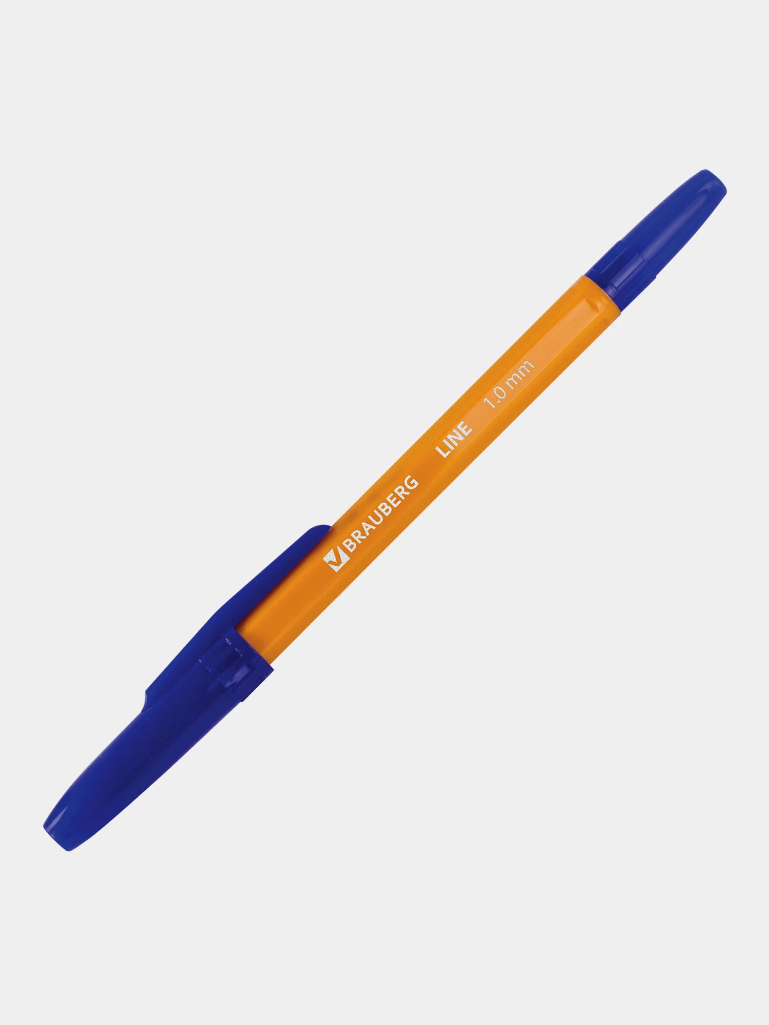 Набор синих ручек шариковых Brauberg "Orange Line", 50 шт, узел 1 мм, линия письма 0,5 мм