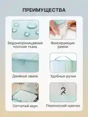 Голубой органайзер для чемодана для путешествий для дома