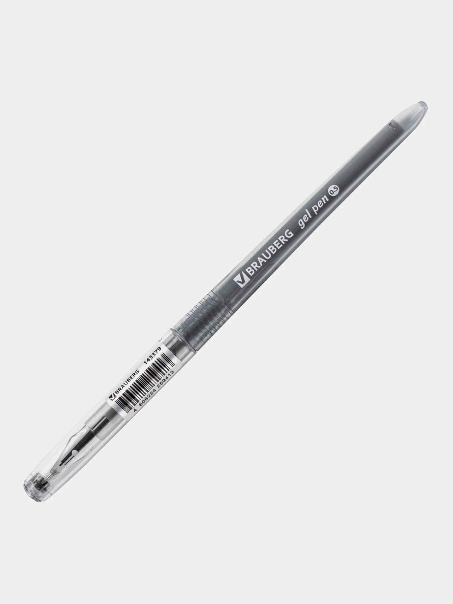 Ручка гелевая Brauberg Diamond, Комплект 12 шт, Черная, узел 0,5 мм, линия письма 0,25 мм