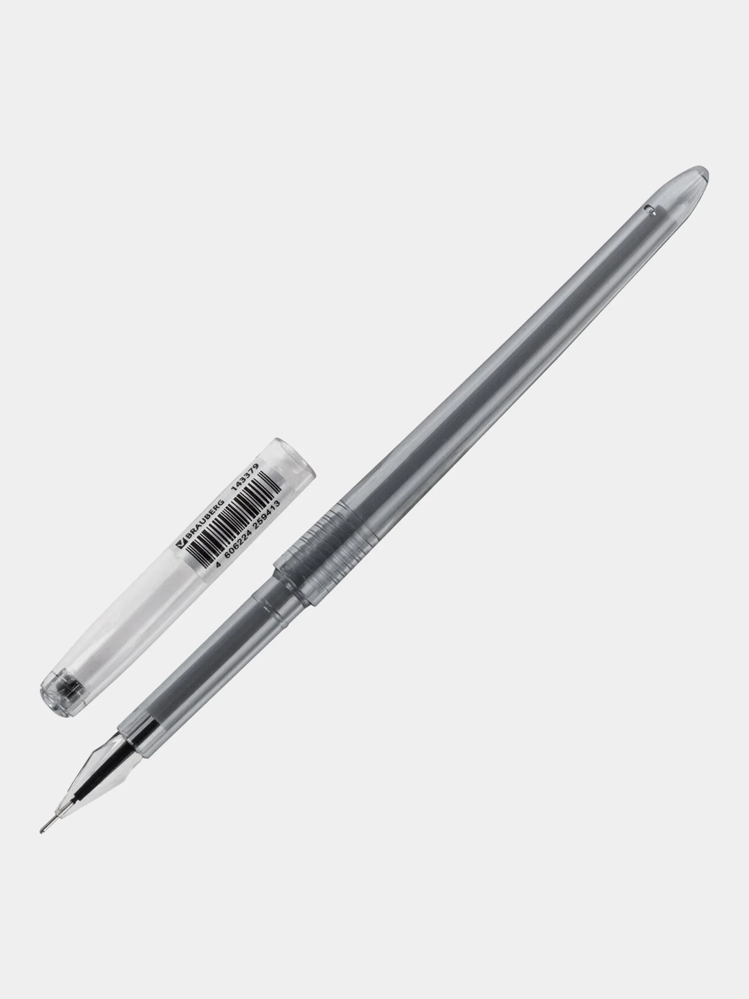 Ручка гелевая Brauberg Diamond, Комплект 12 шт, Черная, узел 0,5 мм, линия письма 0,25 мм