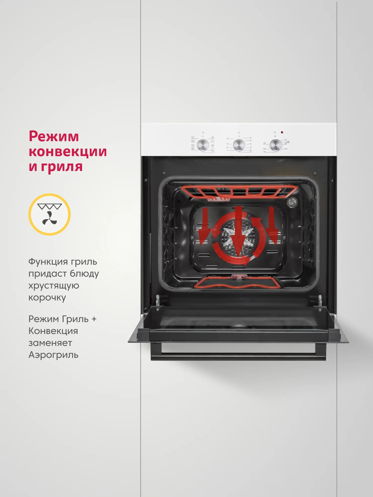 Электрический духовой шкаф B6EB19071 B6EM19071 B6EW19071, 9 режимов, 3D-конвекция, гриль