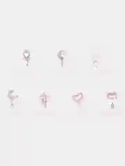 Серый меланж объемные фигурки для дизайна ногтей 3d, цветы, бабочки, рыбки, свинки, наборы