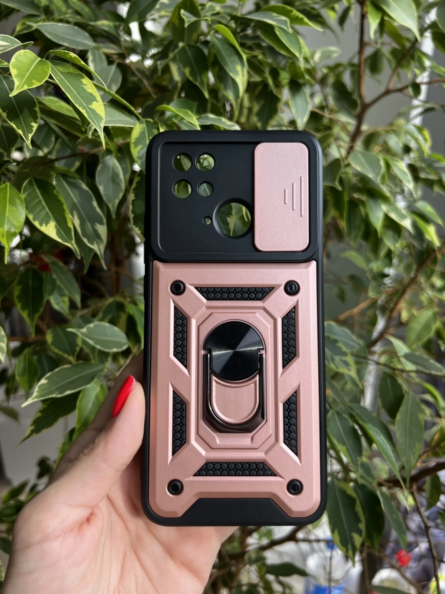 Розовый чехол противоударный armors для Xiaomi Redmi 10C и Poco C40 / Редми 10С и Поко С40