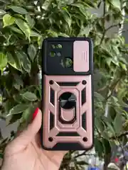 Розовый чехол противоударный armors для Xiaomi Redmi 10C и Poco C40 / Редми 10С и Поко С40